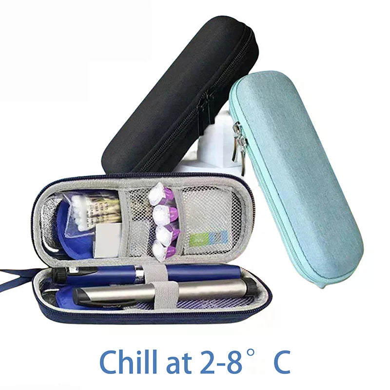 1Pc Waterproof Insulin Cooling Bag EVA Thermal Insulated Insulin Cooler With Gel Pen Bag Diabetics Travel Medicine Cooler Qme