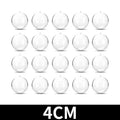 10/1Pc Christmas Transparent Ball Plastic Christmas Trees Open Ball Box Bauble Ornament Wedding Gift Party Home Decoration Qme 4CM 3PCS