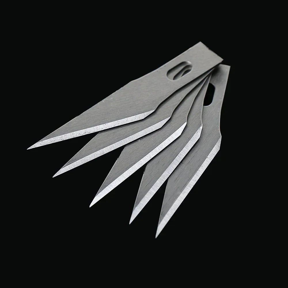 Dough Carving Knife Non-Slip Handle With 10Pcs Blade Scalpel Engraving Cutter Sculpture Carving Knife Pastry Baking Cake Tools Qme