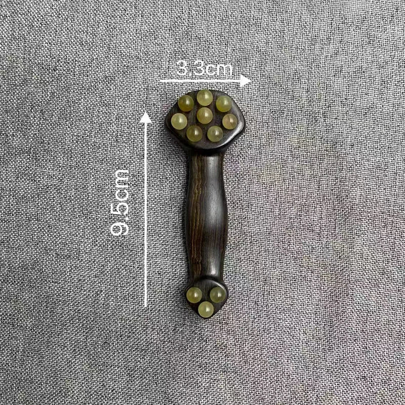 Double Ended Facial Fascia Lifting Tool 11 Brass Gold Bead Sandalwood Qme A Purple sandalwood