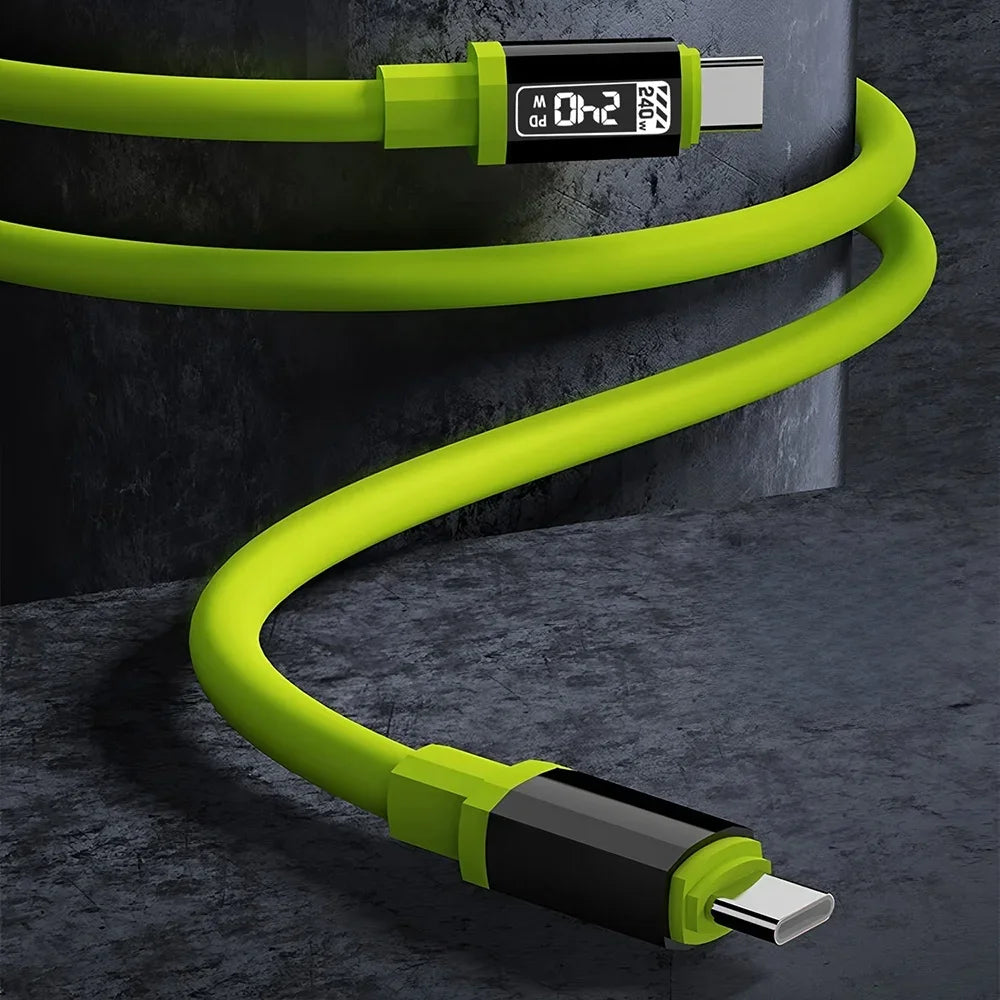 240W Universal Type C To USB A C High Power Charger Cord 0.3m/1m/1.5m/2m QC3.0 Data Cable for Xiaomi Huawei OPPO iPhone Samsung Qme
