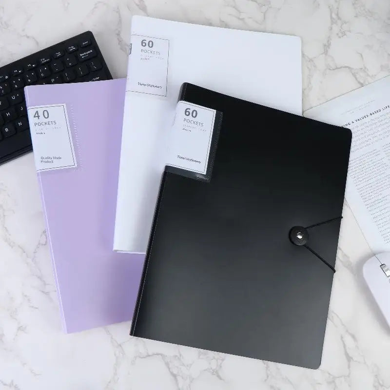 PP Transparency Waterproof Insert Brochure 60 100 Pocket A4 File Qme