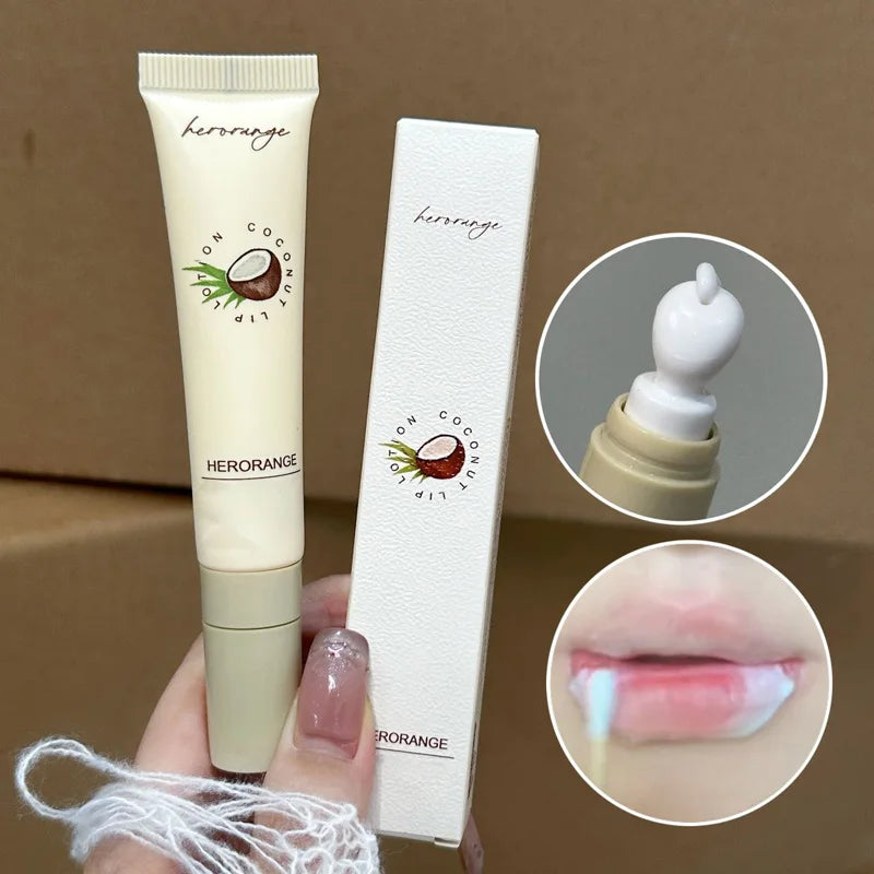 HERORANGE Natural Coconut Lip Milk Moisturizing Balm Autumn Winter Qme