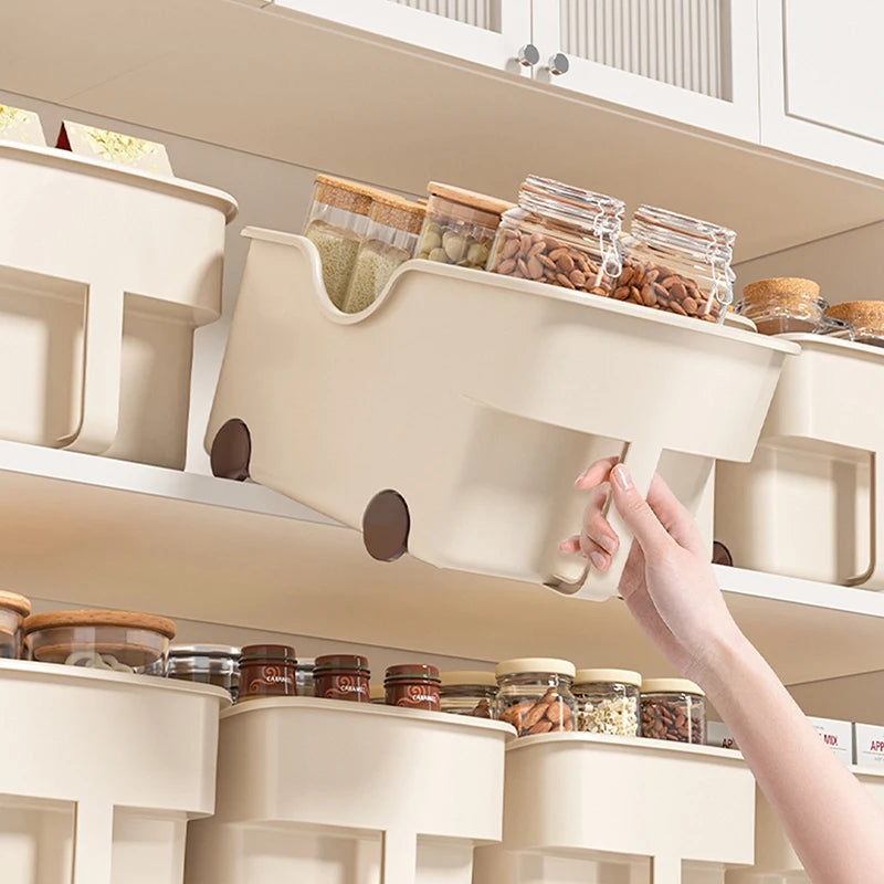 Kitchen Closet Organizer Sundries Storage Case Wheels Seasoning Qme