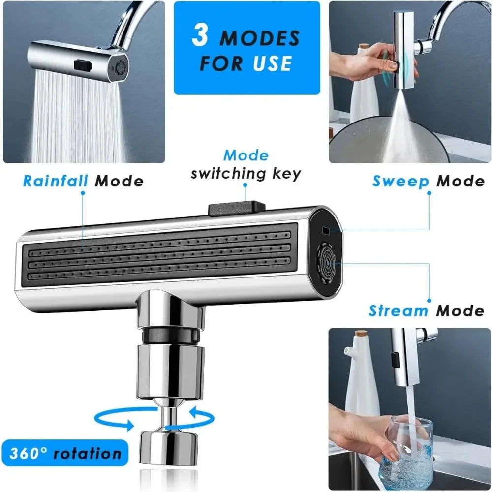 New Kitchen Faucet Waterfall Stream Sprayer Head Sprayer Filter Diffuser Water Saving Nozzle Faucet Connector Tap Accessorie Qme