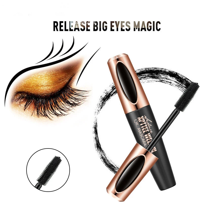 1pcs 4D Mascara Thick Slender Curly Waterproof and Sweatproof 24h Lasting Effect Without Smudge Mascara Makeup Tools Qme