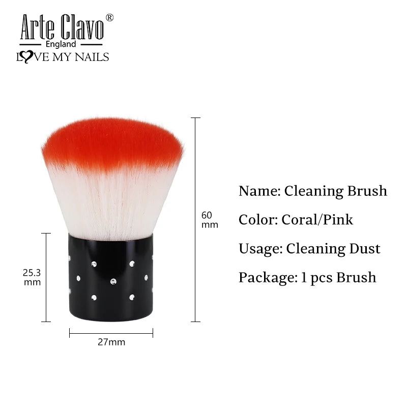 Arte Clavo Portable Nail Cleaning Brush Tools Remove Dust Powder Soft Qme
