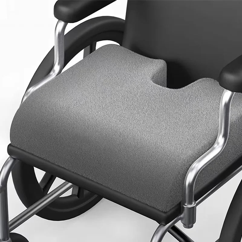 Wheelchair Seat Cushions for Sciatica Back Coccyx Pressure Sore Ulcer Pain Relief Memory Foam Pressure Relief Cushion Breathable Qme Gray