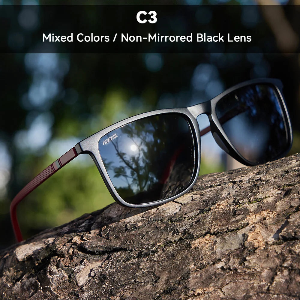 Tide Large Square Polarized Sunglasses Outdoor Mountaineering Shading Qme Red