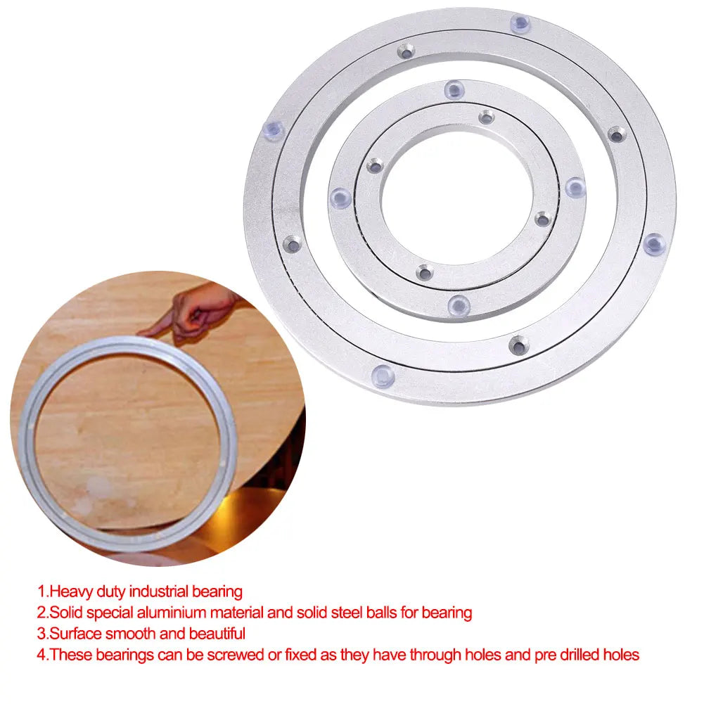 Heavy Duty Rotating Bearing 4/6/8/10inches Design Lazy Susan Aluminum Alloy Bearing Turntable Bearings Swivel Plate Qme