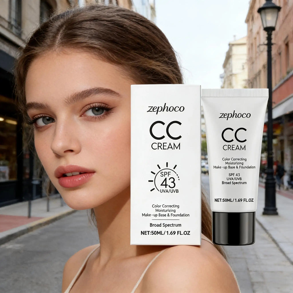Color Correcting CC Cream Natural Concealer Full Coverage Brighten Even Skin Tone Lightweight Face Foundation Makeup Cosmetics Qme