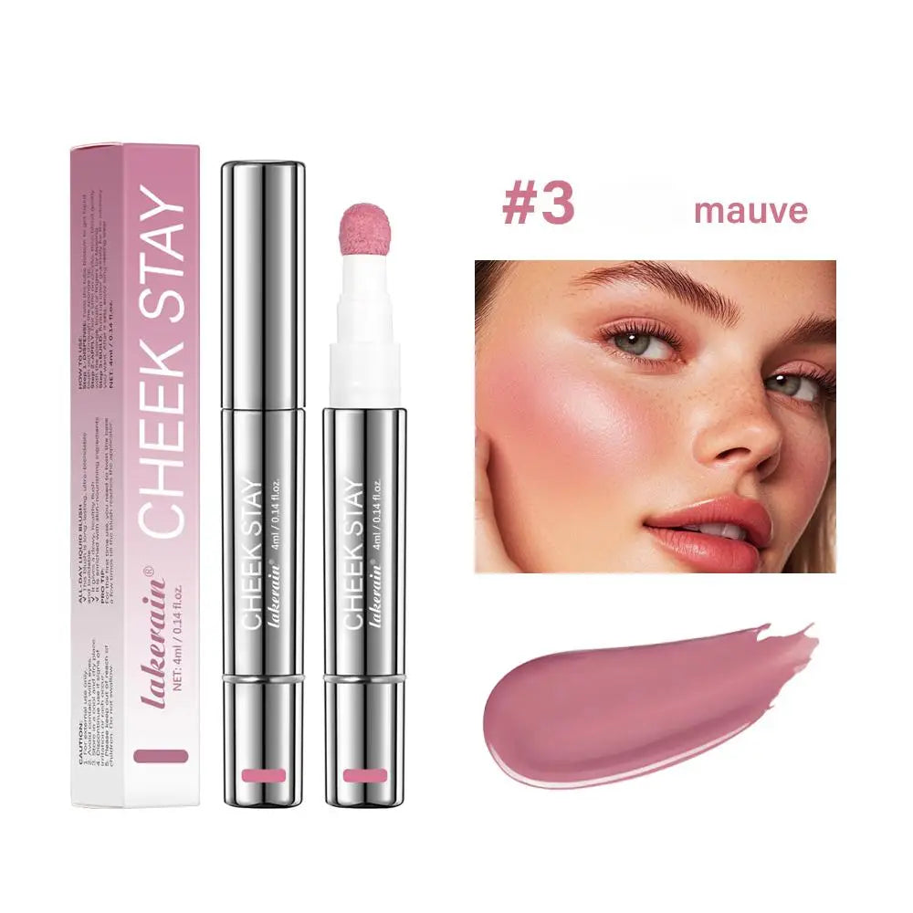 Liquid Blusher Cheek Stay Easy Apply Long-lasting Skin Tone Sponge Qme 03
