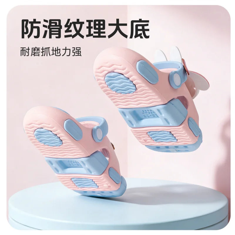 Kulomi's New Cartoon EVA Flip-Flops Stylish Two-Tone Soft-Soled Non-Slip Flip-Flops for Students Qme