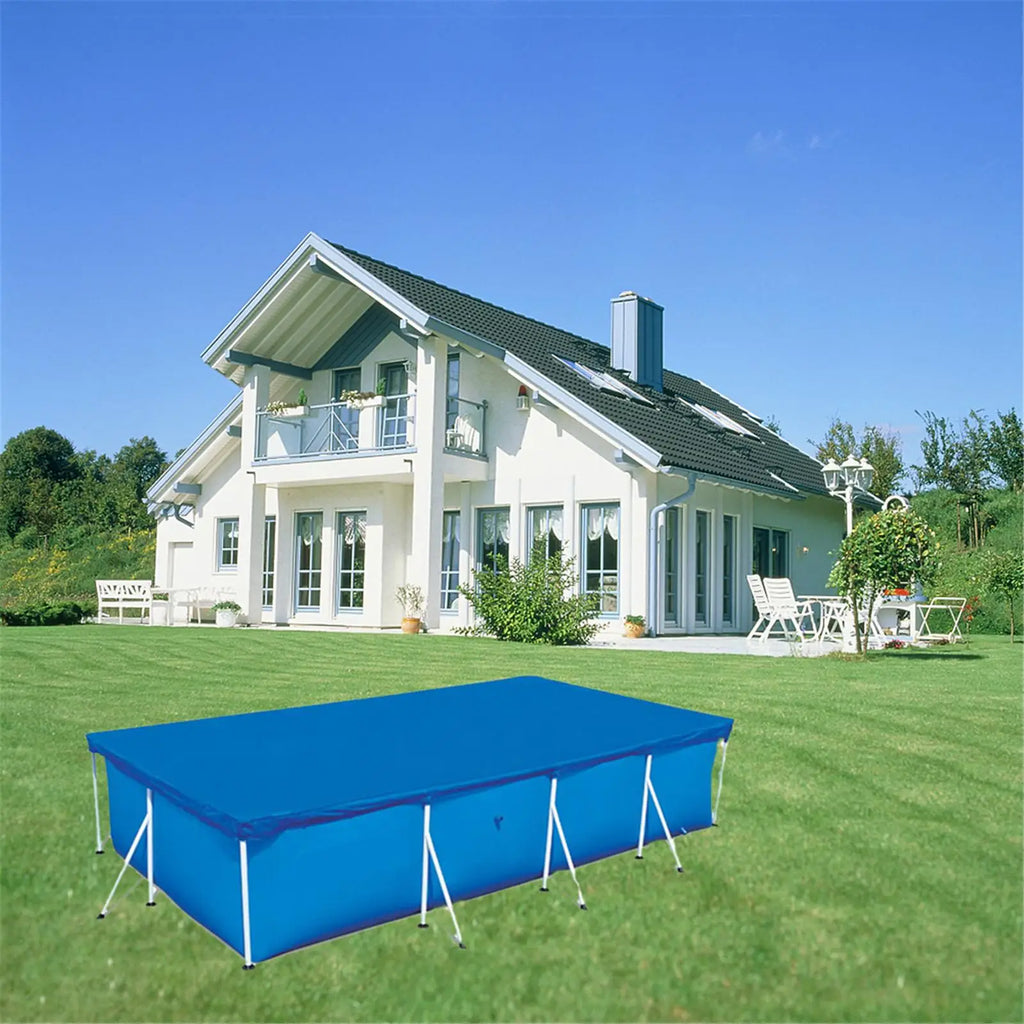 Rectangular Swimming Pool Protection Cover Weatherproof Dustproof Waterproof Swimming Pool Insulation Film for Home Pood Outdoor Qme