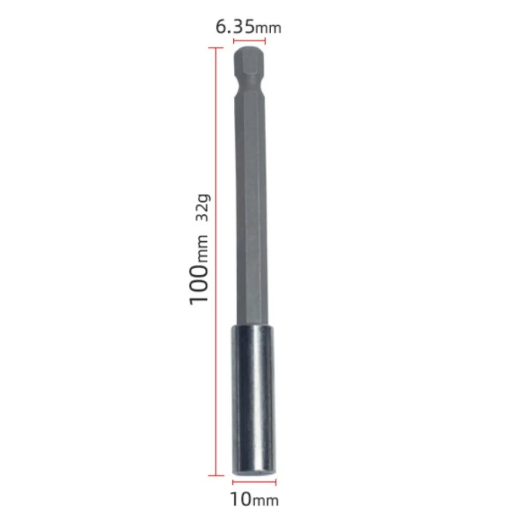 20-1PCS Hex Shank Drill Bit 60MM-150MM Magnetic Screwdriver Extended Link Screwdriver Head Holder Kit Rotary Tool Accessories Qme 100MM 1pcs