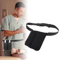 Massage Waist Pouch Two Bottles Massage Bottle Bag Adjustable Belt Supplies Professional Lotion Holster for Therapist Qme Default Title