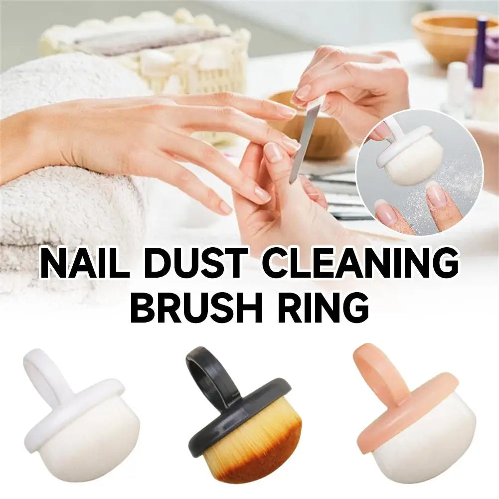 Soft Nail Art Dust Powder Remover Brush Cleaning Fingernails Beauty Qme
