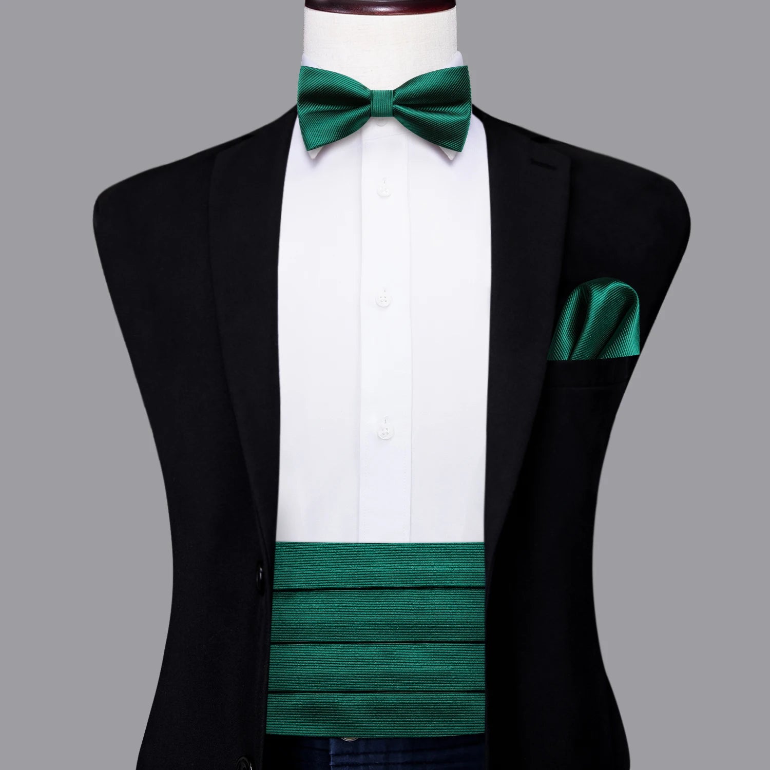 Hi-tie Mens Cummerbunds Vintage Formal Jacquard Pailey Bowtie Hanky Qme YF-2043