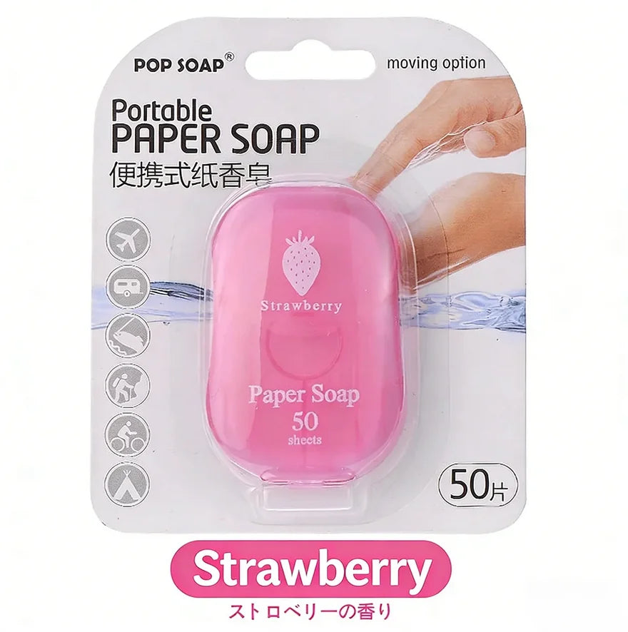 Quick-dissolving Soap Paper Portable Plant Extract Mild Qme Strawberry