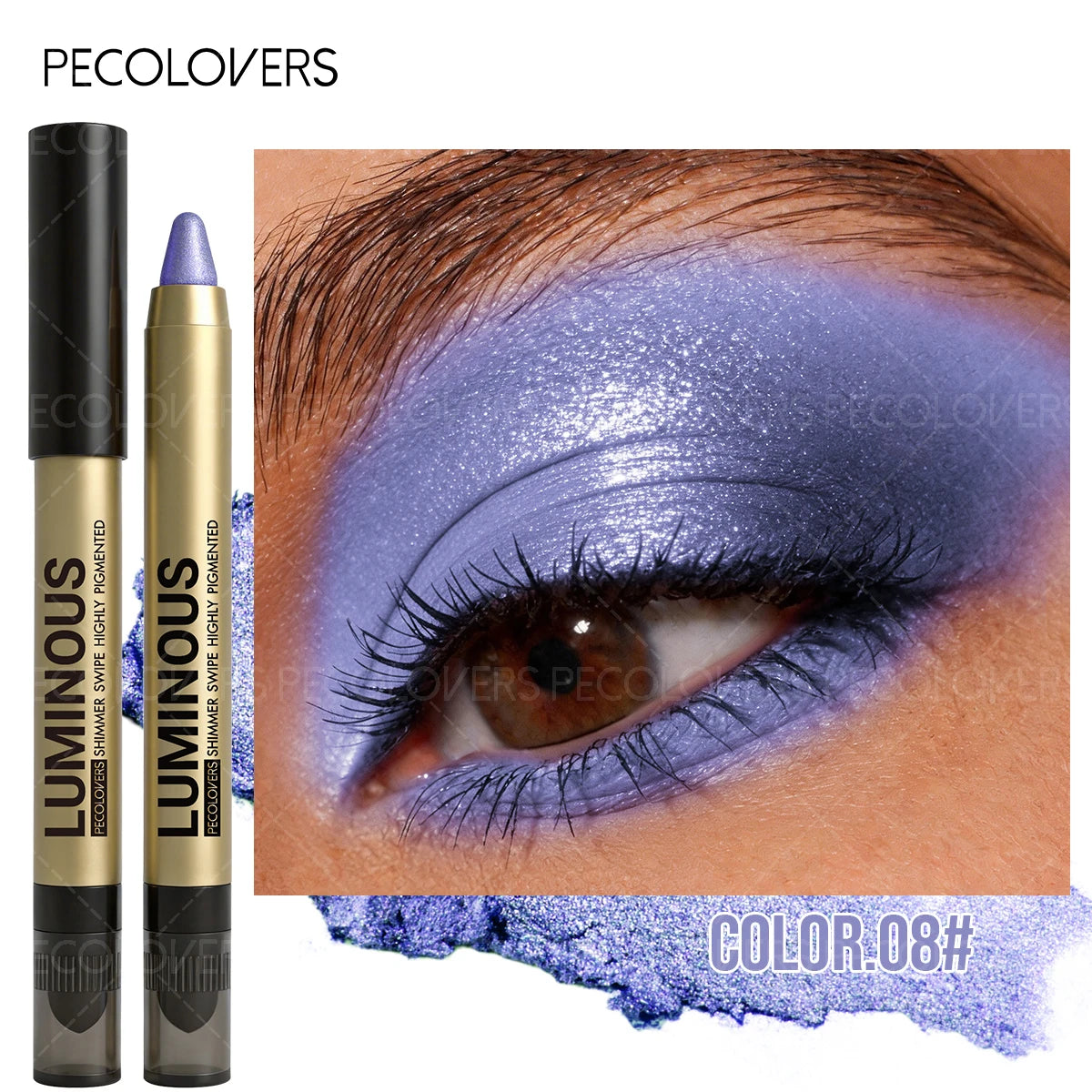 Double-ended Eye Shadow Highlight Brighten Eyes Suitable Various Qme 08