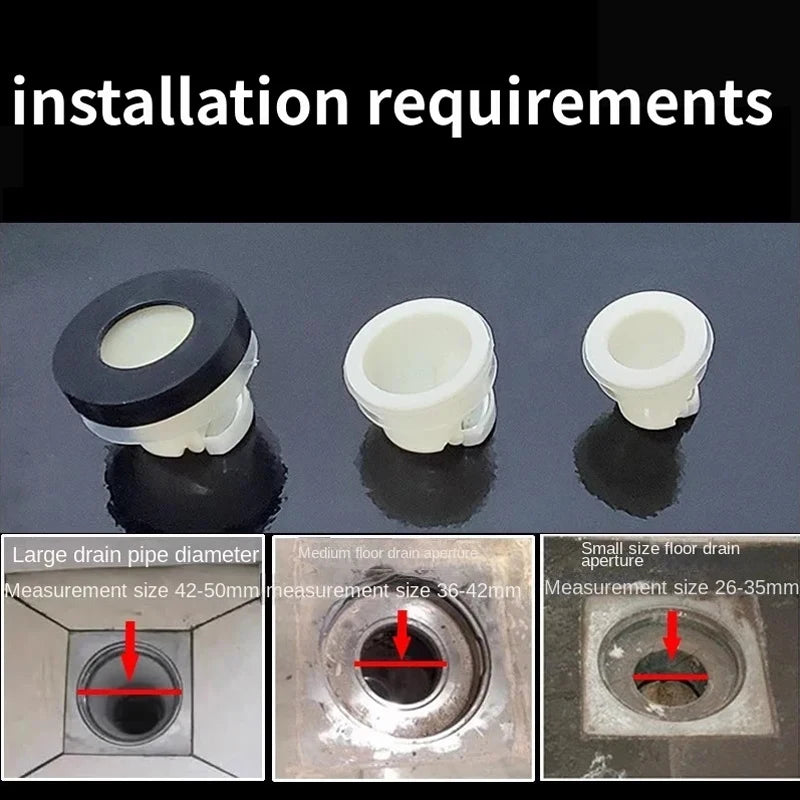 Toilet Sewer Deodorant Floor Drain Core Shower Bath Proof Seal Qme