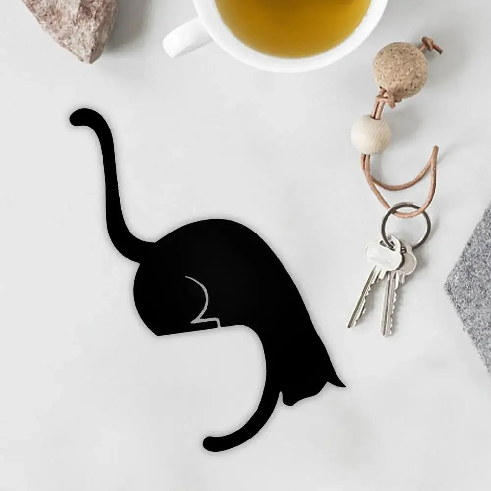 Kitchen Wall Door Metal Hook Key Hanger Cat Tail Monkey Shaped Decor Qme