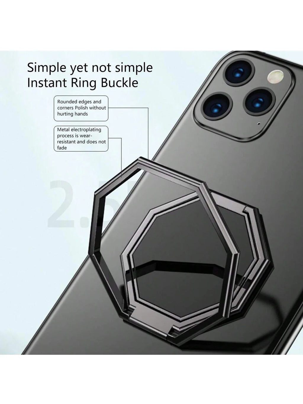 Zinc Alloy Mobile Phone Tablet Ring Holder Folding Stand 360 1 Qme