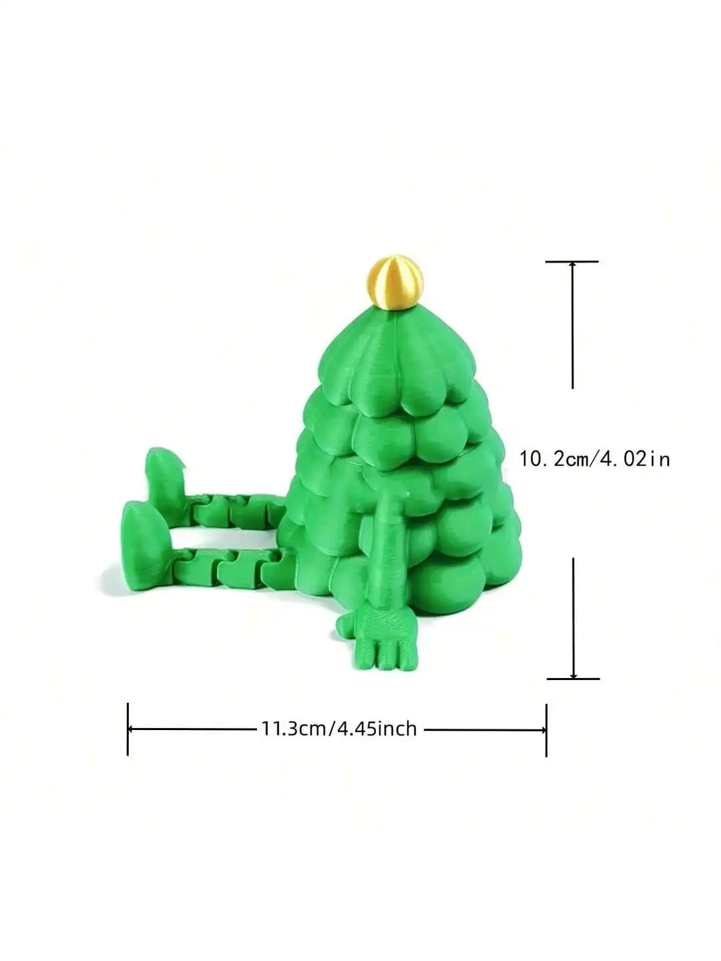 1 Sitting Christmas Tree 3D Printed Toy Ornament Storage Box Qme