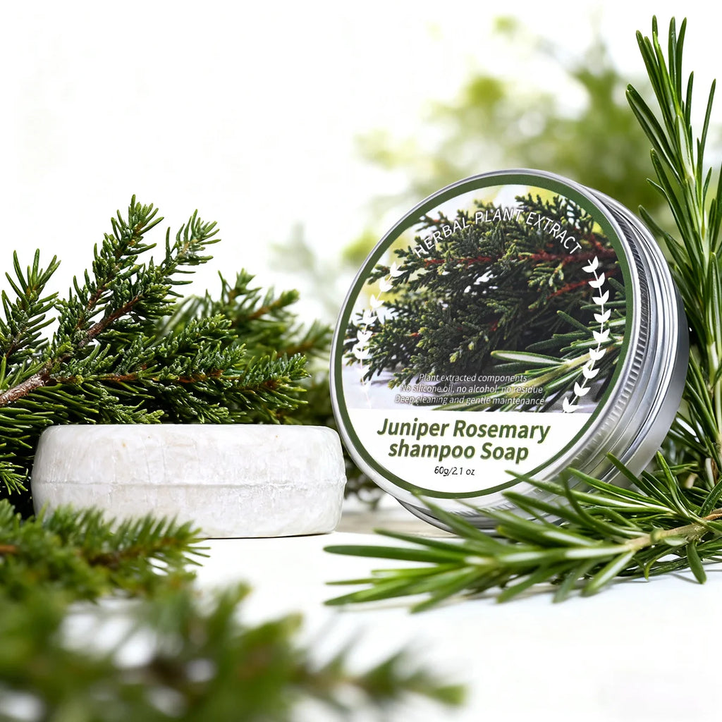 Natural Plant Extract Juniper Rosemary Essence Solid Hair Care Soap Qme 60g