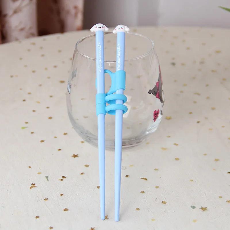 Hello Kitty Kuromi Finger-Loop Practice Chopsticks Food-Grade, Cute, and Stylish Chopsticks Qme 3