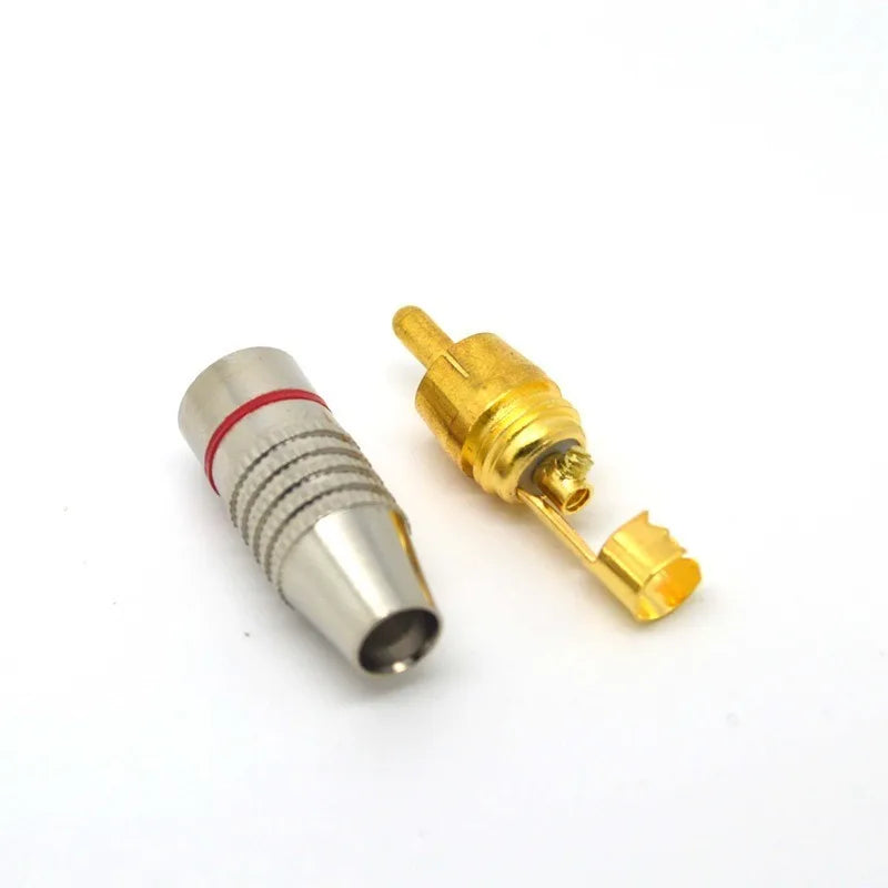 20PCS Full copper core gold-plated monitoring BNC camera video RCA male head Lotus head AV head RCA male Qme