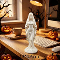 3D Printed Praying Angel Statue Guardian Angel Figurine White Gold Religious Sculpture For Home Altar Decor Qme A4