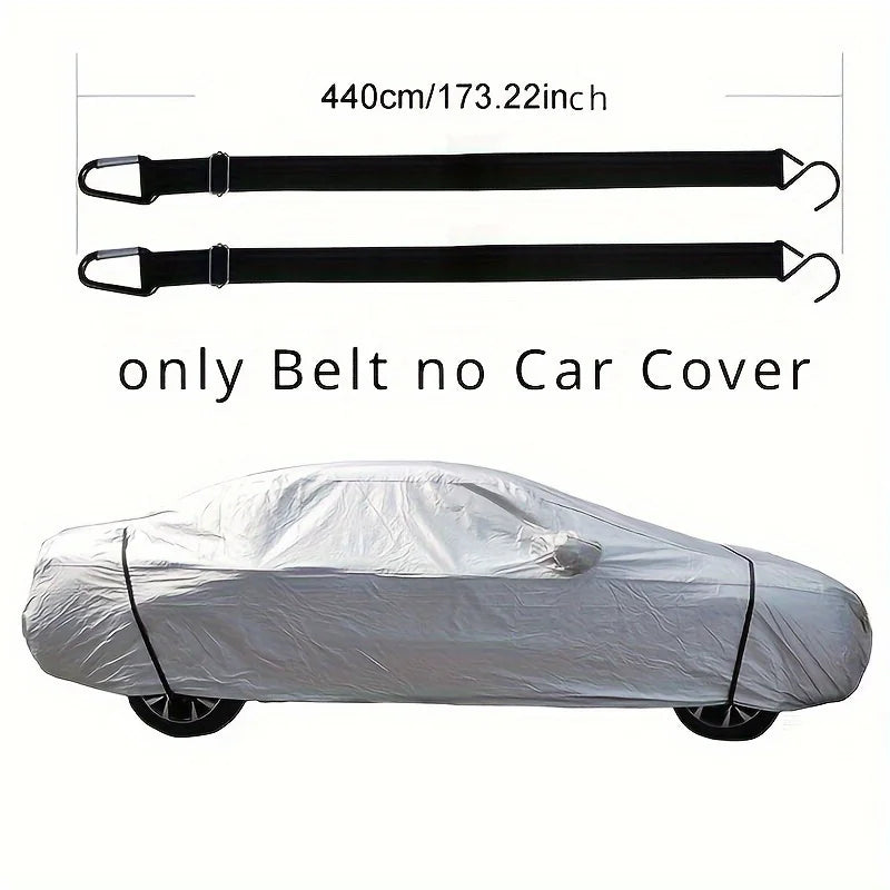 2pcs wind proof belts for car cover - adjustable safety protection, wind proof fixation, durability, weather resistance, Qme