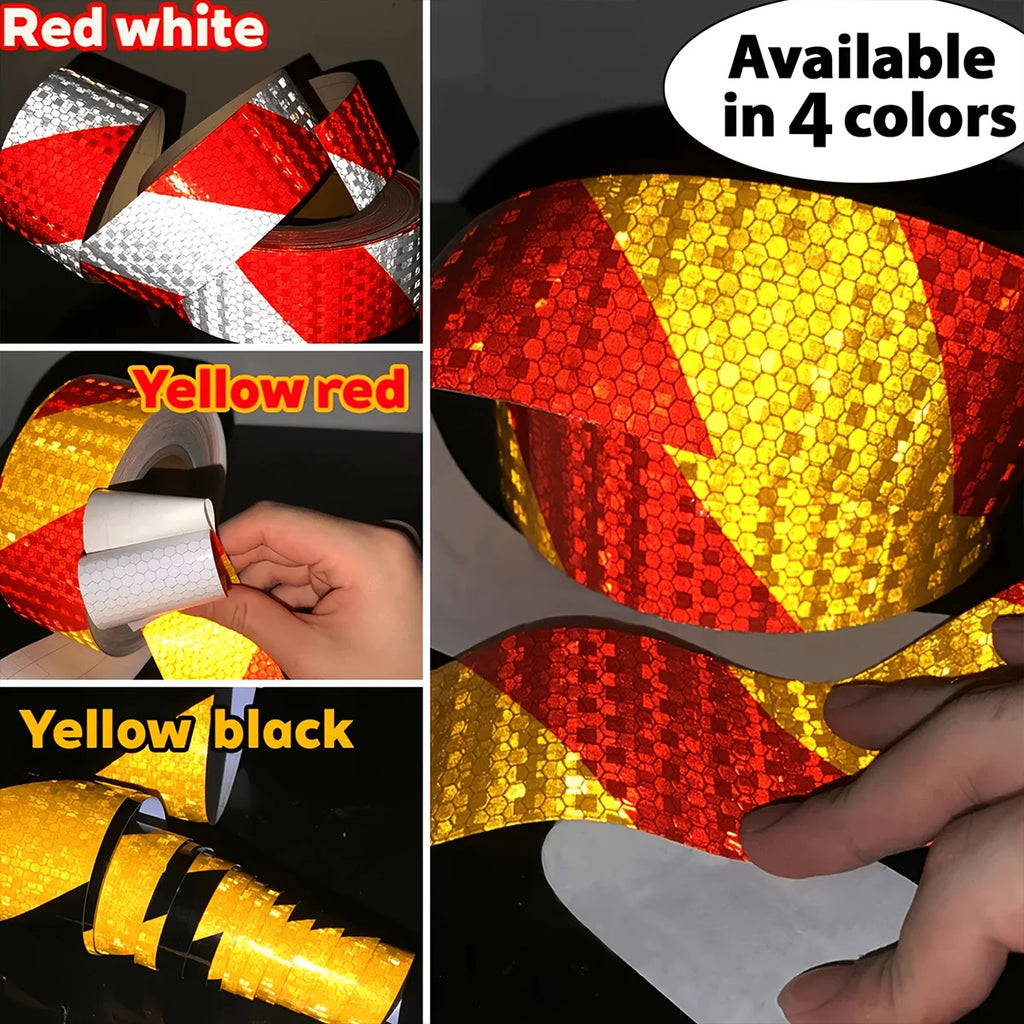 Shining Reflective Safety Warning Tape Self Adhesive Twill Printing Reflective Tape for PVC Reflective Tape Car Accessories Qme