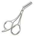 Stainless Steel Eyebrow Trimmer Scissors Precision Grooming Tool Men Qme Silver China Mainland