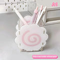 Spiral Design Acrylic Fish Cake Pen Holder Cute Cloud-shaped Qme A1