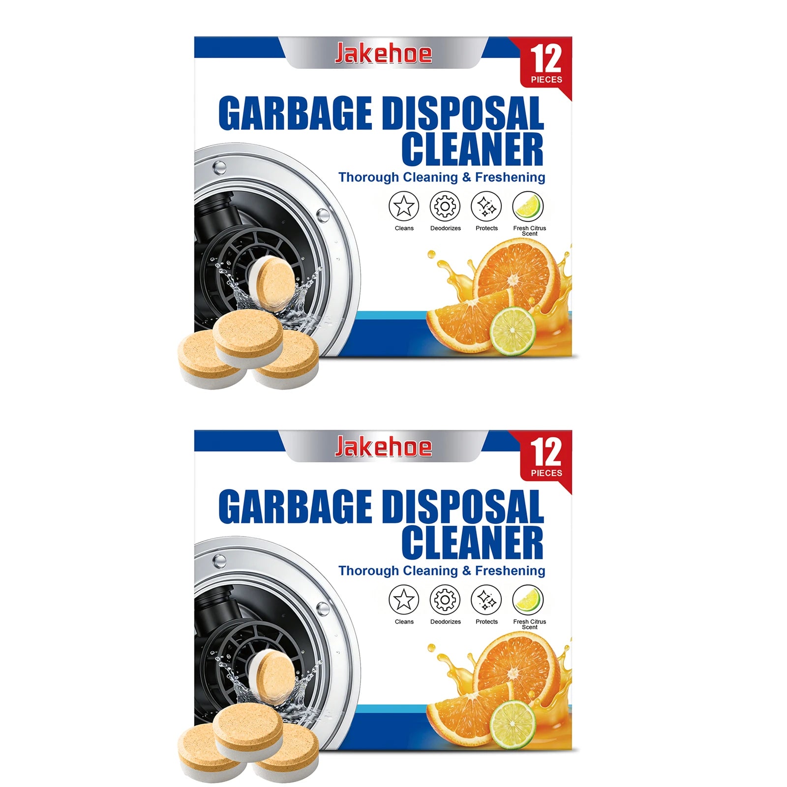 Garbage Disposal Cleaner Thorough Cleaning & Freshening Eliminate Odor Reduce Food Residue Protect Kitchen Deodorization Tablets Qme 24pcs Boxed