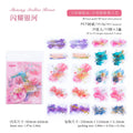 Holographic Waterproof Silver Floral Stickers 20 Sheets for Scrapbooking Journal DIY Decoration Collage Diary Supplies Qme 1