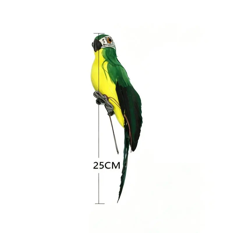 Simulation Parrot Garden Decoration Creative Lawn Figurine Ornament Animal Bird Outdoor Garden Party Prop Decoration Home Qme 25cm Green