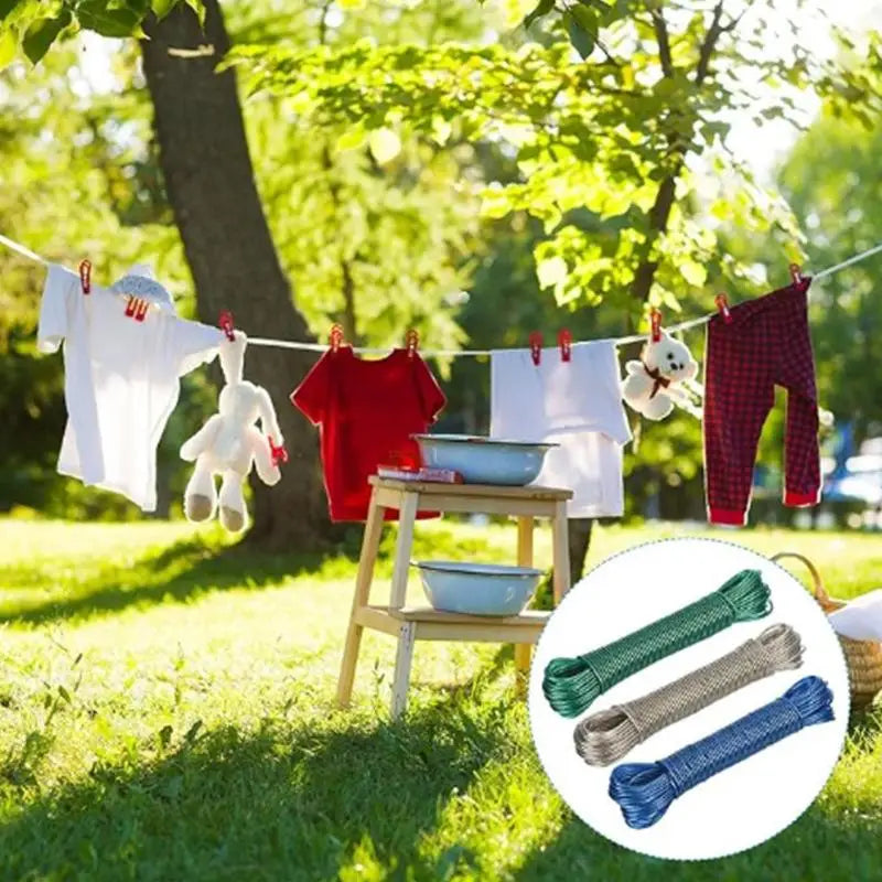 Portable Clothesline 10 20 30 50M Garden Camping Travel Clothes Qme