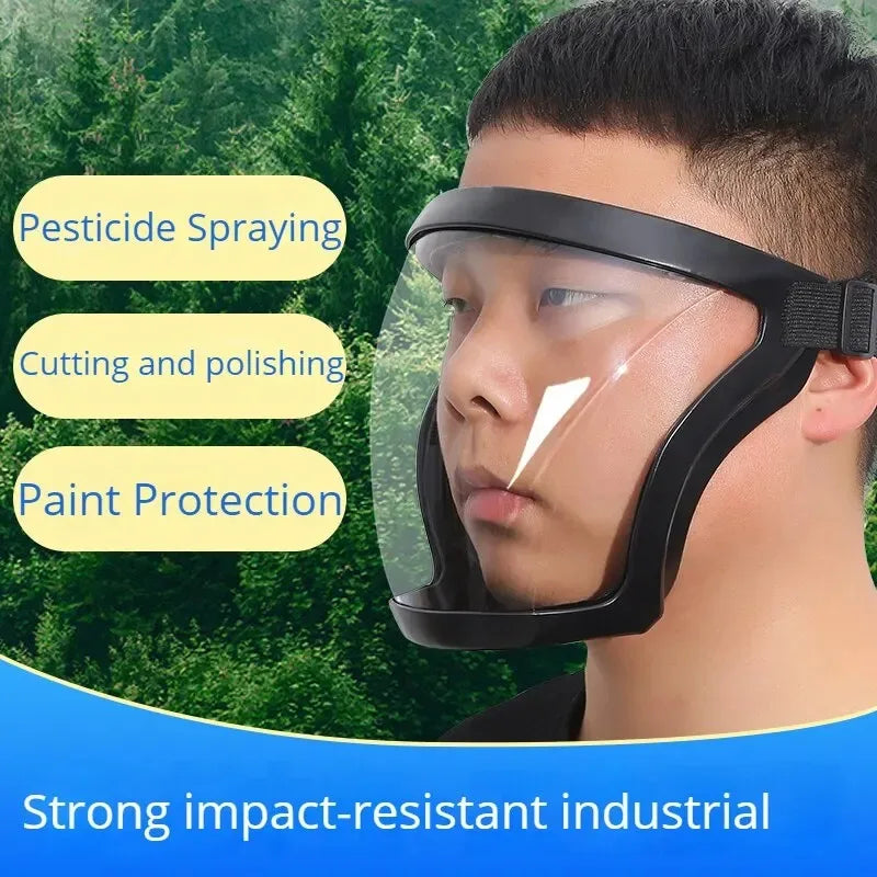 2PCS Protective Face Mask Anti-Fog Anti-Dust Anti-Splash Windproof for Pesticide Spraying Riding Industrial Welding Qme