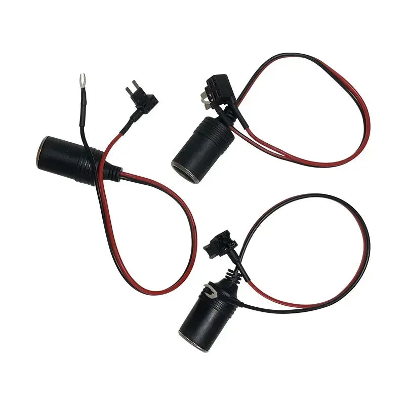 Pure Copper Car Cigarette Lighter Charger Cable Female Socket Plug Connector Adapter Cable Fuse Qme