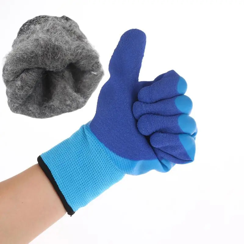 Versatile Garden Gloves Non-slip Rubber Waterproof Thermal Hanyd Qme