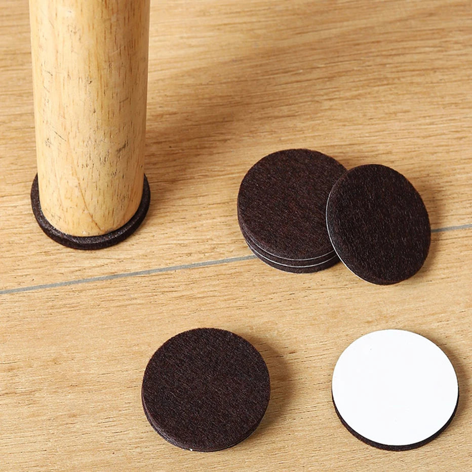 3-72PCS Felt Chair Leg Pads Round Square Floor Protector Self Adhesive Furniture Pads Mute Bumper Pad Home Furniture Feet Mat Qme