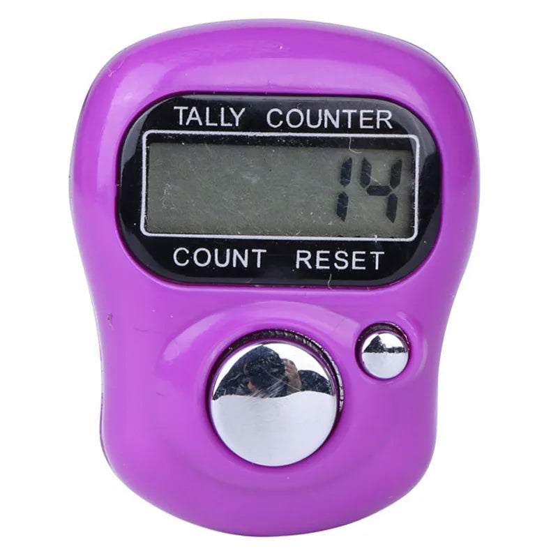 Electronic Digital Finger Ring Tally Counter Hand Held Knitting Row Qme purple