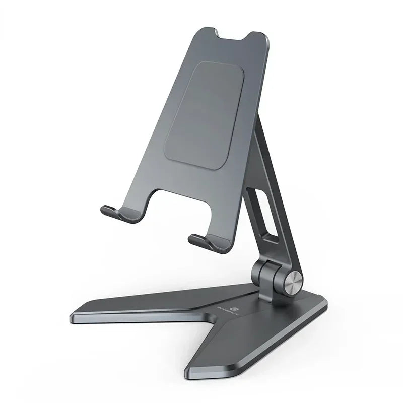 Three Sections Foldable Desk Mobile Phone Holder for IPhone IPad Tablet Flexible Table Desktop Adjustable Cell Smartphone Stand Qme