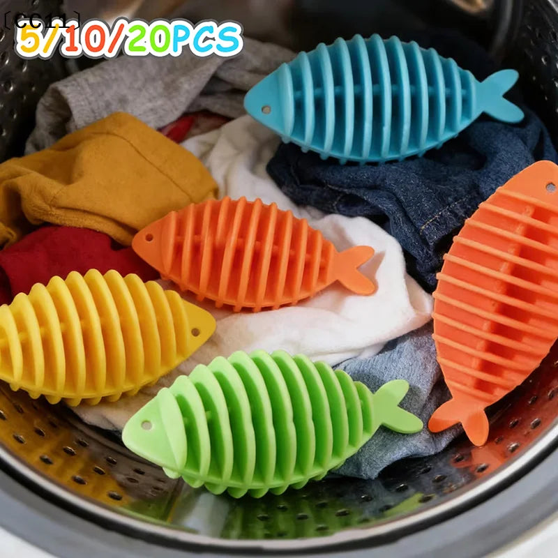 5 10 Little Fish Laundry Balls Prevents Knots Cleaning Suitable Home Qme