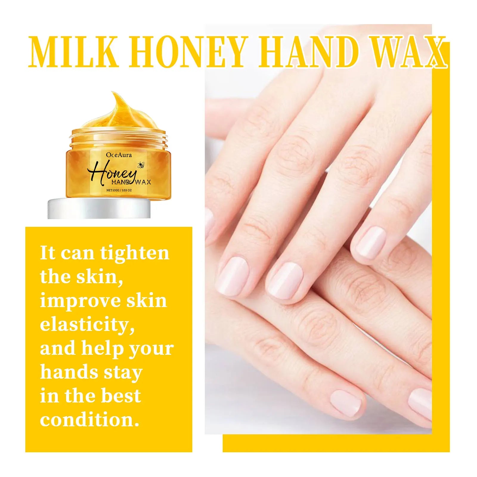 Honey Hand Wax Moisturizing Brightening Mask Nourish Tender Skin Qme