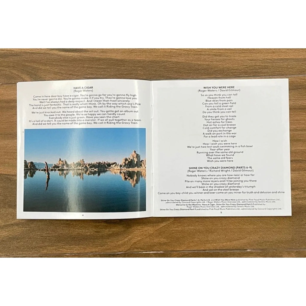 Progressive Rock Band 2-CD Anniversary Album, "Wish You Were Here" Vintage Sticker Cover Design, Tracks for Music Collectors Qme