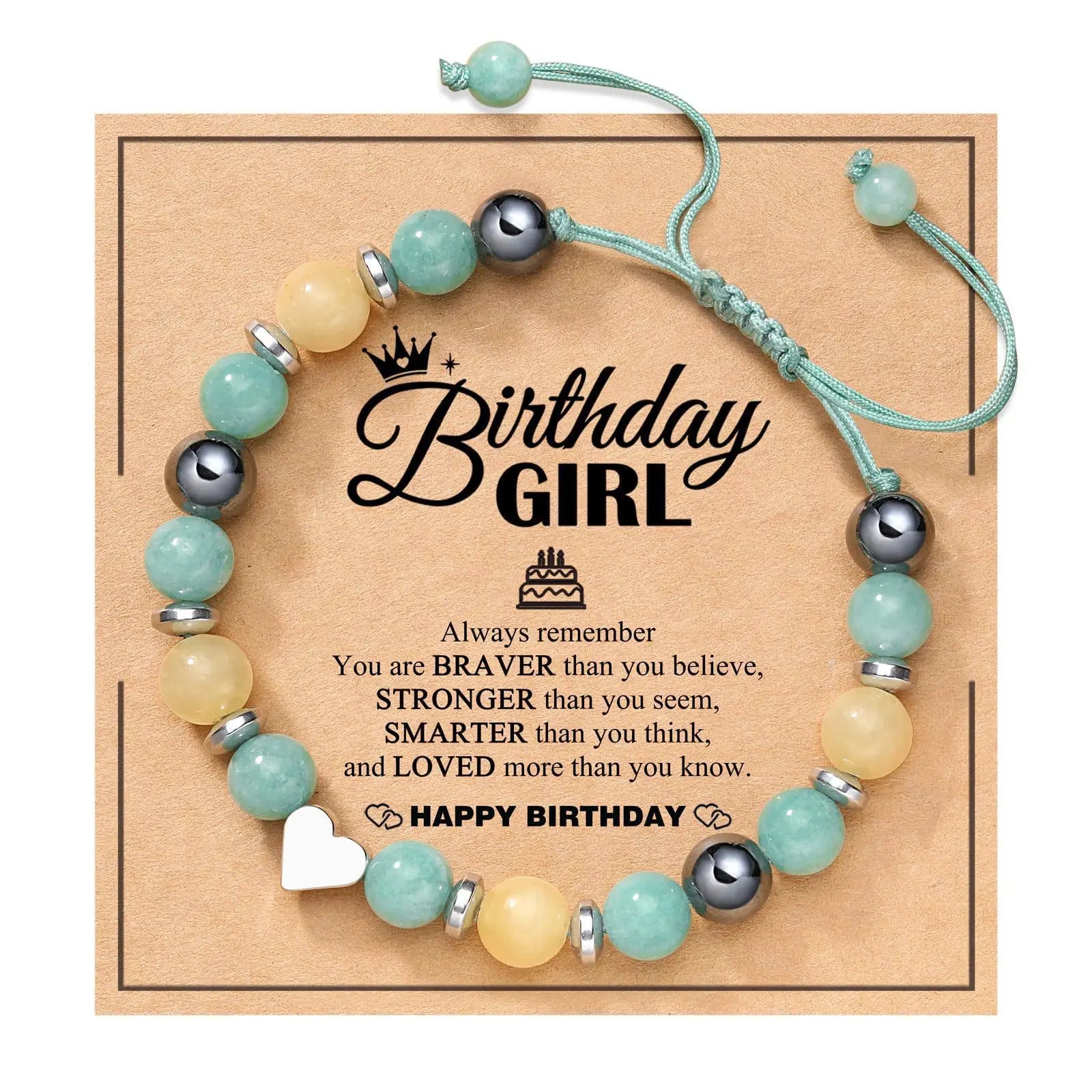 Arrival Gifts Birthday Love-natural Stone Beaded Bracelet Handwoven